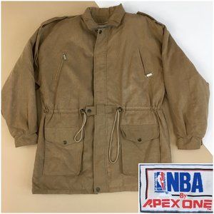 Vintage Apex One NBA‎ Womens Jacket Quilted Coat Sherpa Lined Size Large